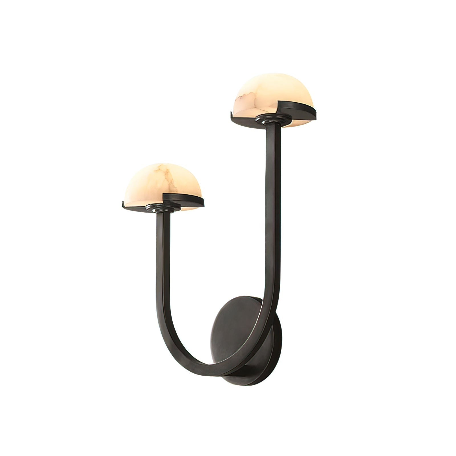 Applique Murale Champignon en Albâtre – Design en Pierre Naturelle Élégant avec Éclat LED Chaleureux