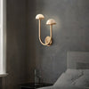 Applique Murale Champignon en Albâtre – Design en Pierre Naturelle Élégant avec Éclat LED Chaleureux