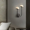 Applique Murale Champignon en Albâtre – Design en Pierre Naturelle Élégant avec Éclat LED Chaleureux