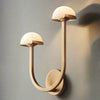 Applique Murale Champignon en Albâtre – Design en Pierre Naturelle Élégant avec Éclat LED Chaleureux