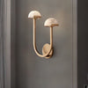 Applique Murale Champignon en Albâtre – Design en Pierre Naturelle Élégant avec Éclat LED Chaleureux