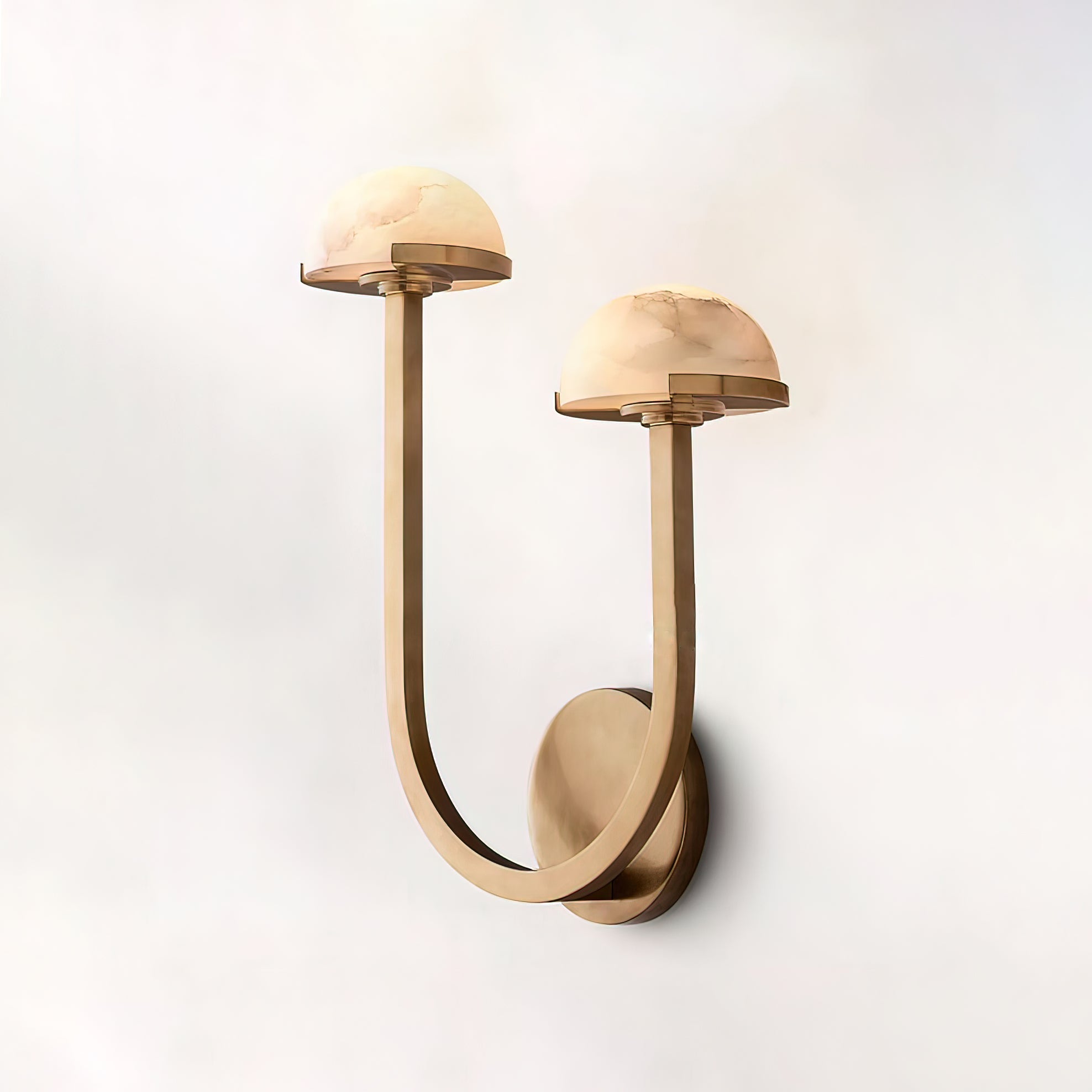 Applique Murale Champignon en Albâtre – Design en Pierre Naturelle Élégant avec Éclat LED Chaleureux