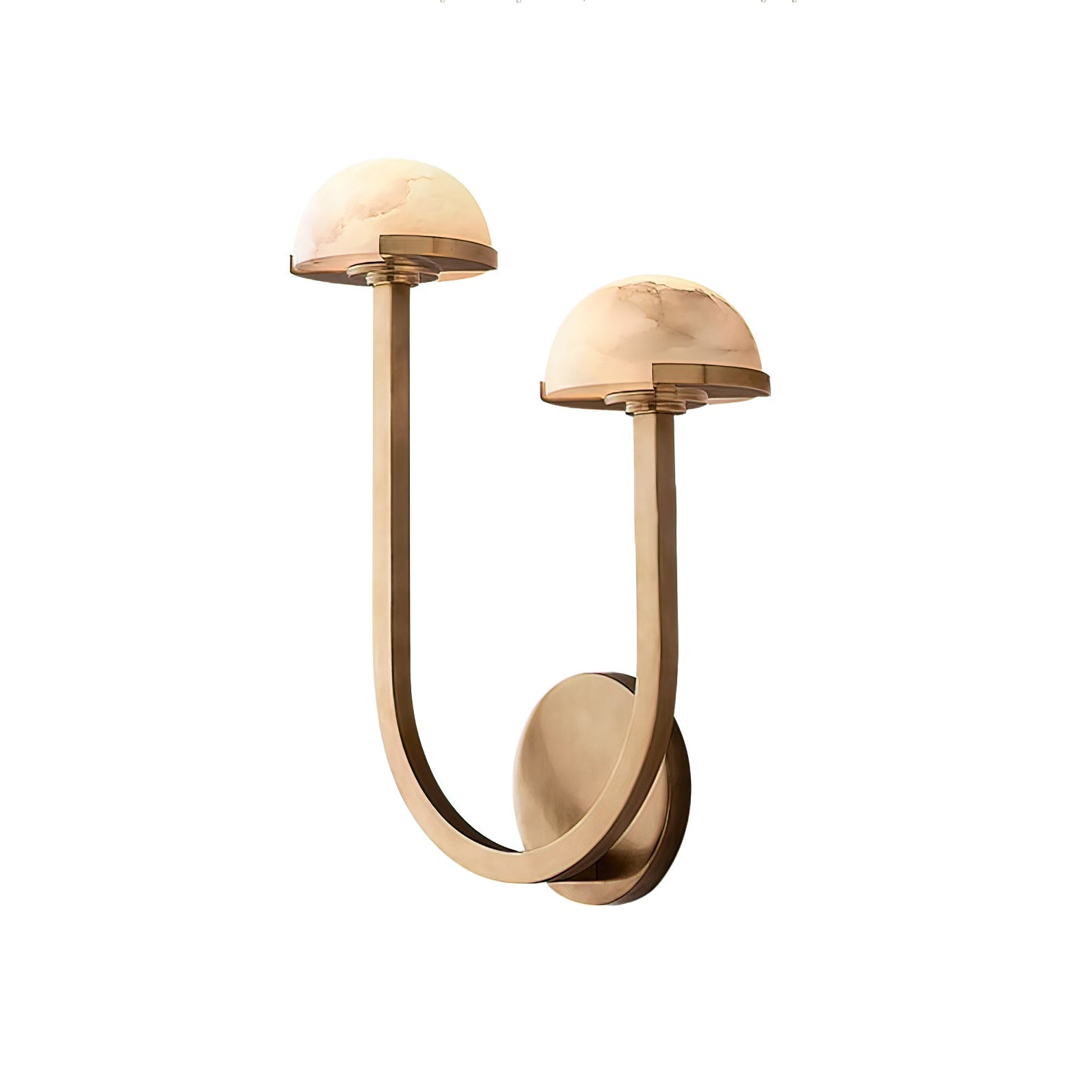 Applique Murale Champignon en Albâtre – Design en Pierre Naturelle Élégant avec Éclat LED Chaleureux