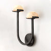 Applique Murale Champignon en Albâtre – Design en Pierre Naturelle Élégant avec Éclat LED Chaleureux