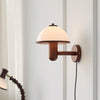 Applique Murale en Bois Champignon – Finition Chêne Élégante avec Douce Lumière LED