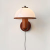 Applique Murale en Bois Champignon – Finition Chêne Élégante avec Douce Lumière LED