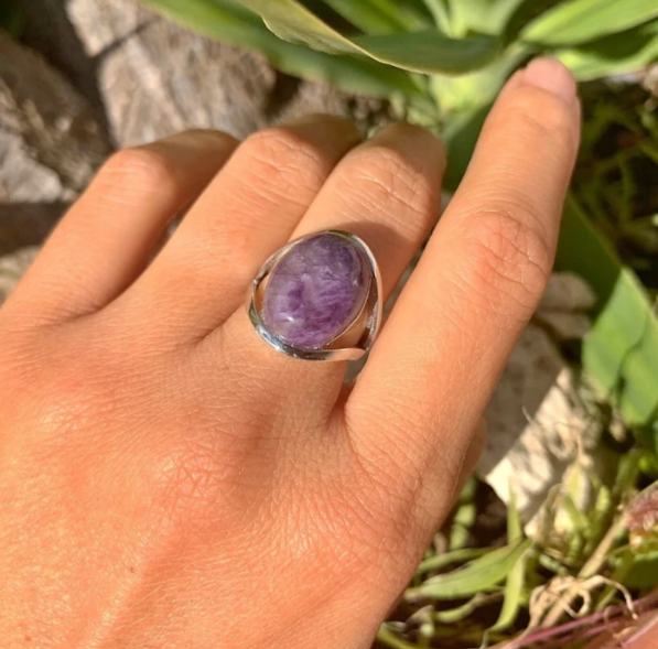 Bague spirituelle en améthyste