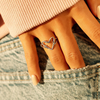 Bague en forme de cœur délicate