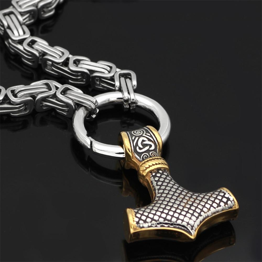Collier amulette de loup viking | Pendentif tête de loup Viking en acier inoxydable pour hommes