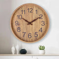 HORLOGE MURALE EN BOIS – Horloge en bois au design naturel pour des espaces de vie calmes et élégants