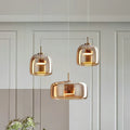 Suspension Aurelia en Verre Cristallin Clair pour Espaces de Vie Modernes