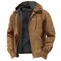 Veste en cuir pour homme avec doublure en teddy et poche poitrine zippée