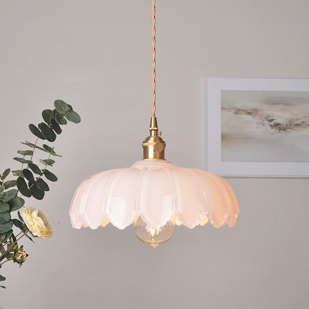 Suspension en Verre Bulle – Lampe Suspendue Élégante en Verre Transparent et Cuivre