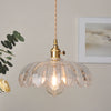 Suspension en Verre Bulle – Lampe Suspendue Élégante en Verre Transparent et Cuivre