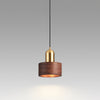 Suspension Cylindrique Japonaise – Lampe Suspendue LED Minimaliste en Laiton et Bois