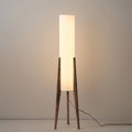Lampe sur pied en noyer, lampe d'art en bois massif
