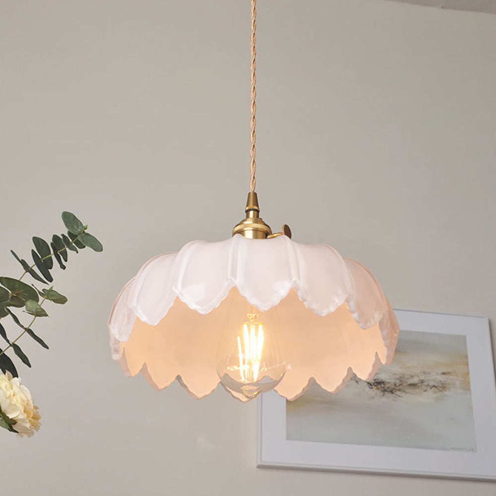 Suspension en Verre Bulle – Lampe Suspendue Élégante en Verre Transparent et Cuivre