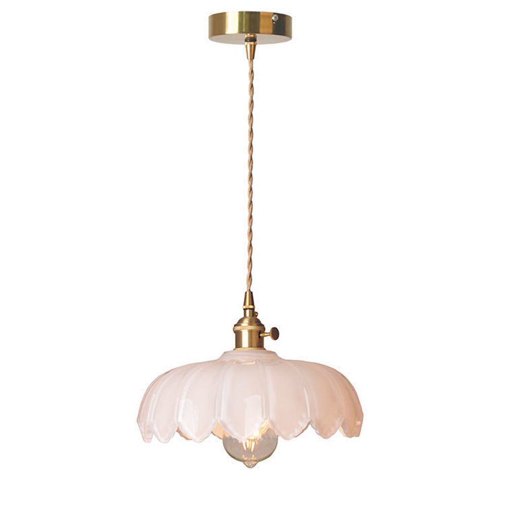Suspension en Verre Bulle – Lampe Suspendue Élégante en Verre Transparent et Cuivre