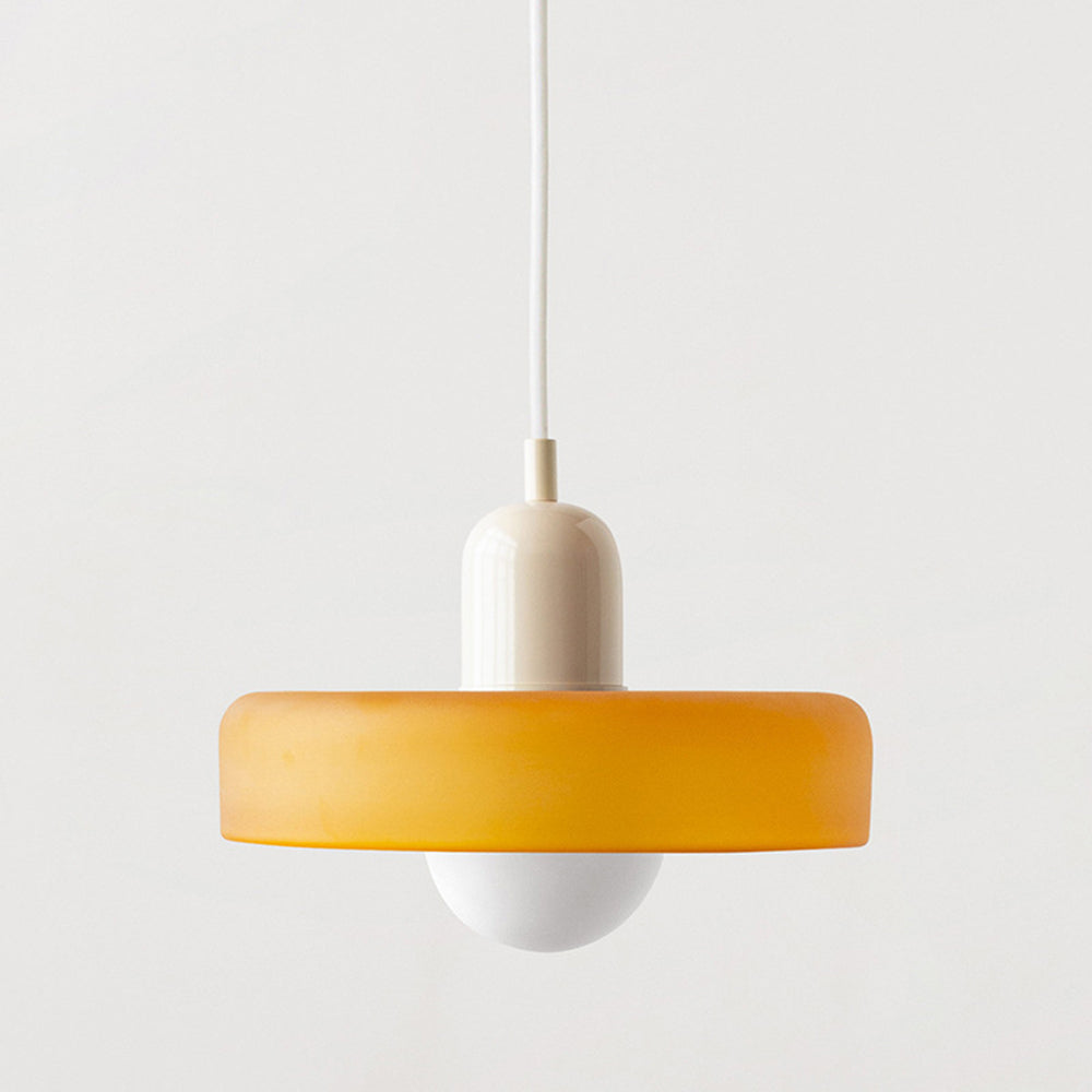 Suspension ColorLoop – Lampe suspendue Bauhaus artistique avec lumière chaude