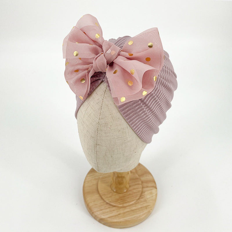 Bonnet turban doux pour bébé avec détail en volants – KuschelGlanz (1+1 Gratuit)