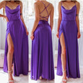 Robe Maxi Élégante en Soie pour Femmes