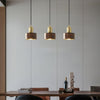 Suspension Cylindrique Japonaise – Lampe Suspendue LED Minimaliste en Laiton et Bois