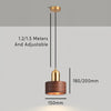 Suspension Cylindrique Japonaise – Lampe Suspendue LED Minimaliste en Laiton et Bois