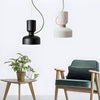 Suspension Orlee – Design Géométrique Moderne en Noir Mat, Blanc & Gris