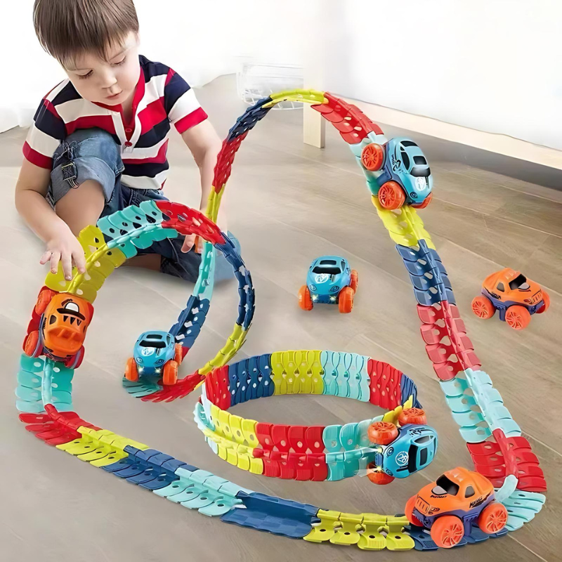 LuxoTrack Magnetic Play Track for Kids | Expérience de jeu créative et éducative avec des éléments magnétiques