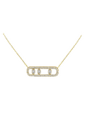 Liora - Collier en filigrane avec trois diamants taillés en brillant mobiles