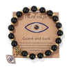 Bracelet en perles avec pendentif œil turc porte-bonheur