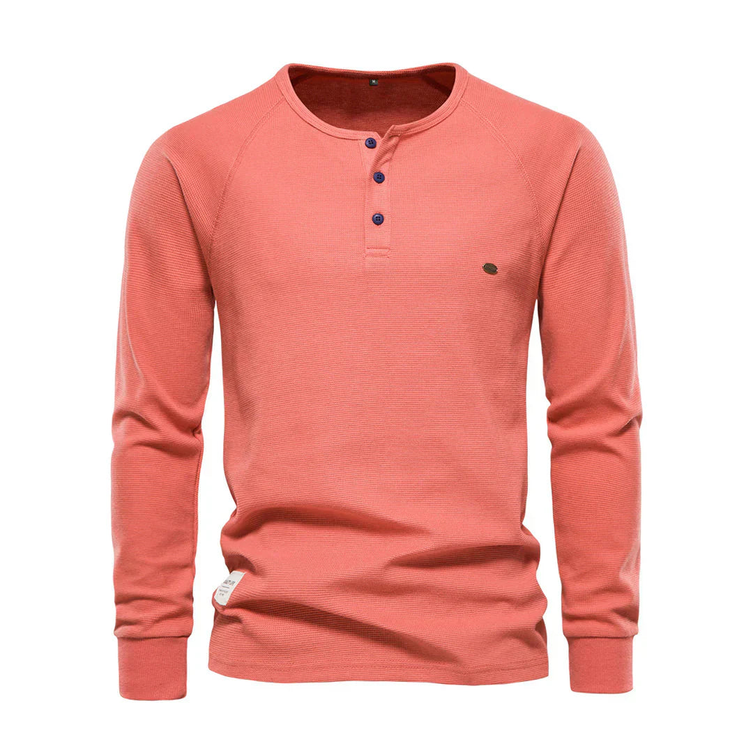 Chemise Heren à manches longues et col rond