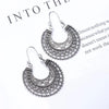 Boucles d'oreilles tibétaines en filigrane en argent 925