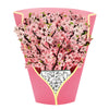 Bouquet de fleurs 3D décoratif avec carte