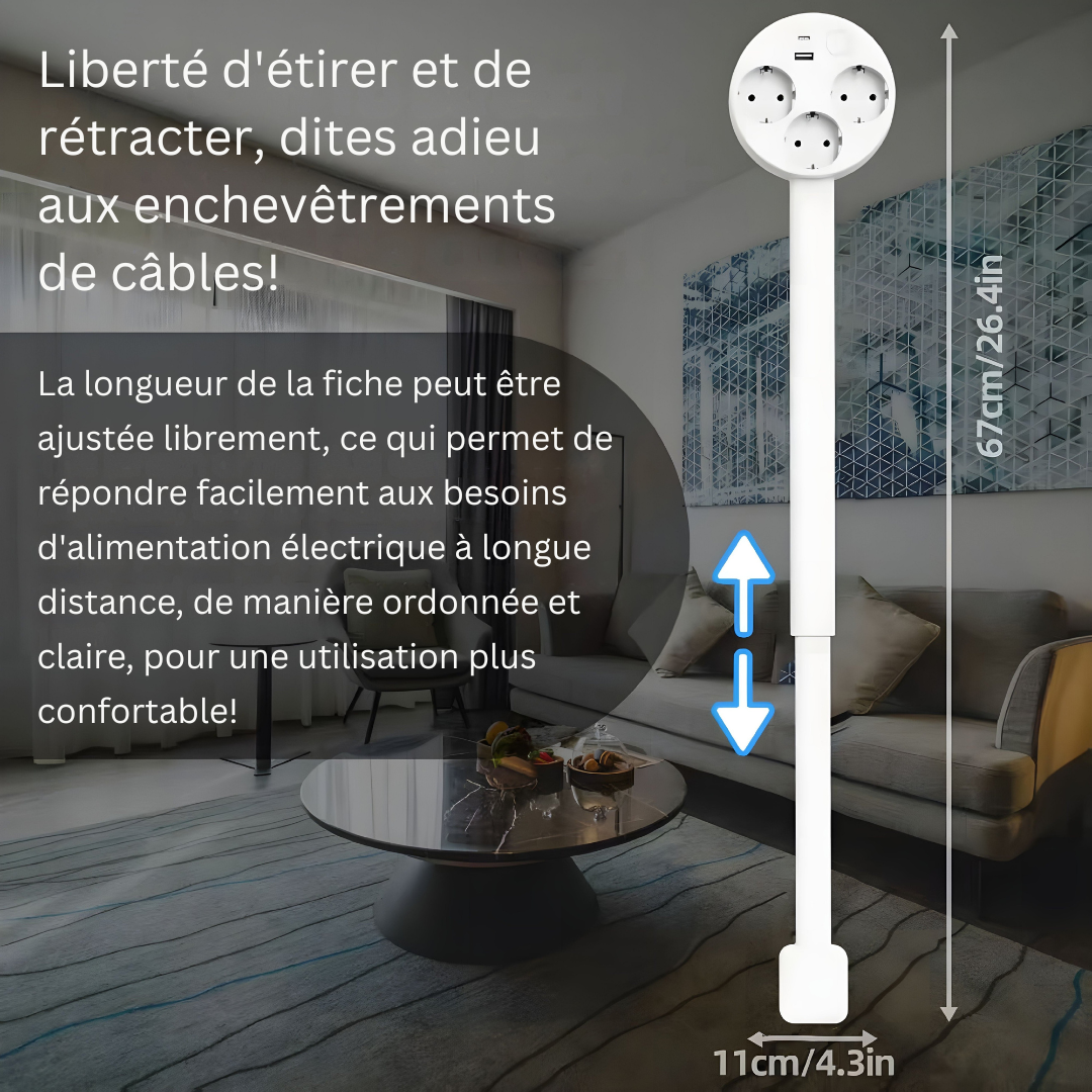 PowerReach | La prise extensible intelligente et élégante pour un mode de vie moderne