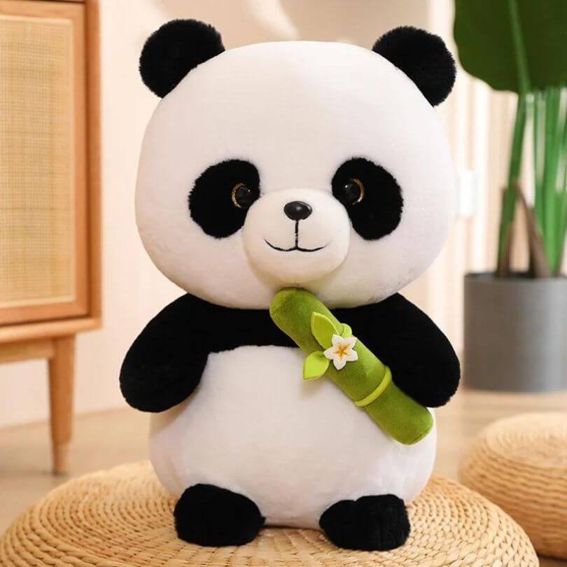 Adorable peluche Panda | Mignon panda avec bambou pour enfants