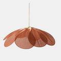 Lampe de Plafond Vintage LED avec Tissu Floral pour Salon Élégant