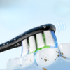 Brosse à dents sonique | Brosse à dents rechargeable avec 5 réglages et 4 poils interchangeables