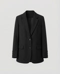 Veste longue décontractée à deux boutons – Blazer à revers idéal pour le bureau et les looks casual