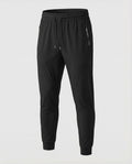 Pantalons de Jogging Tapered pour Hommes avec Poches Zippées et Taille Ajustable – Casual avec Ourlets Idéaux pour le Quotidien