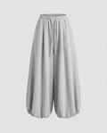 Joggers Oversized Femme à Jambes Ballon – Pantalons de Sudation Taille Haute avec Cordon et Poignets Froncés pour un Look Urbain Décontracté