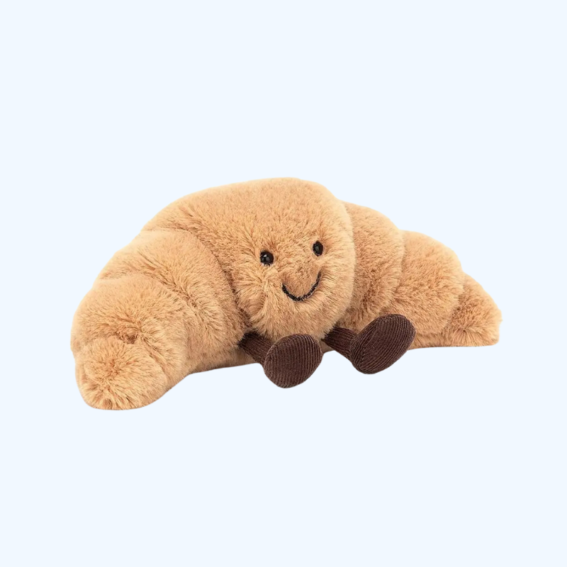 CuddleNest Luxe Peluche Croissant Peluche | Coussin ultra-doux pour un plaisir de câlin inégalé