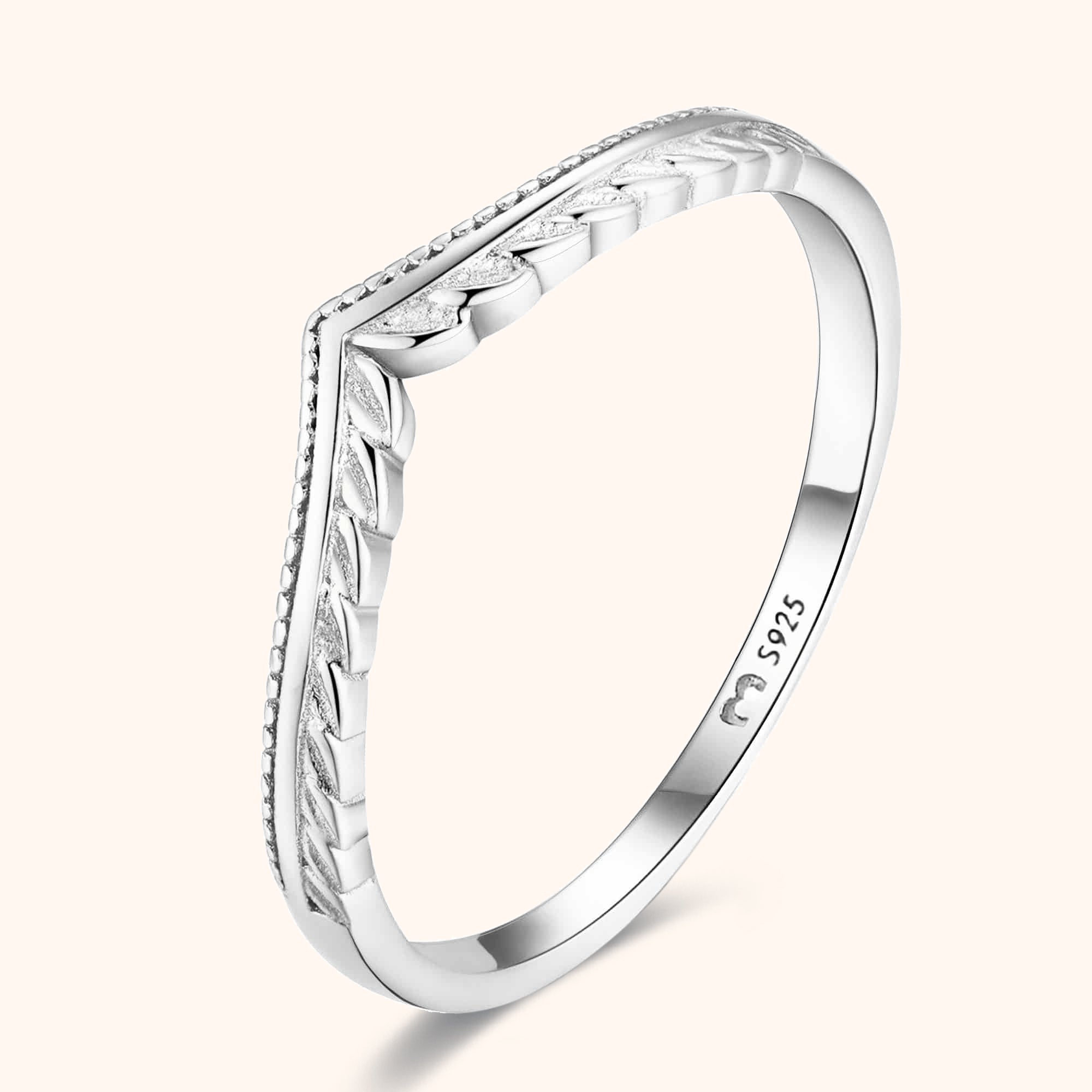 Bague à motif de feuilles élégante - Vera