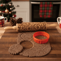 PATTERNPIN – Rouleau à pâtisserie fait main avec motif de Noël décoratif