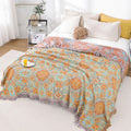 Couverture en Coton Bohemian Paisley Réversible