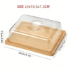 Beurrier rectangulaire avec couvercle en bambou - FreshSeal