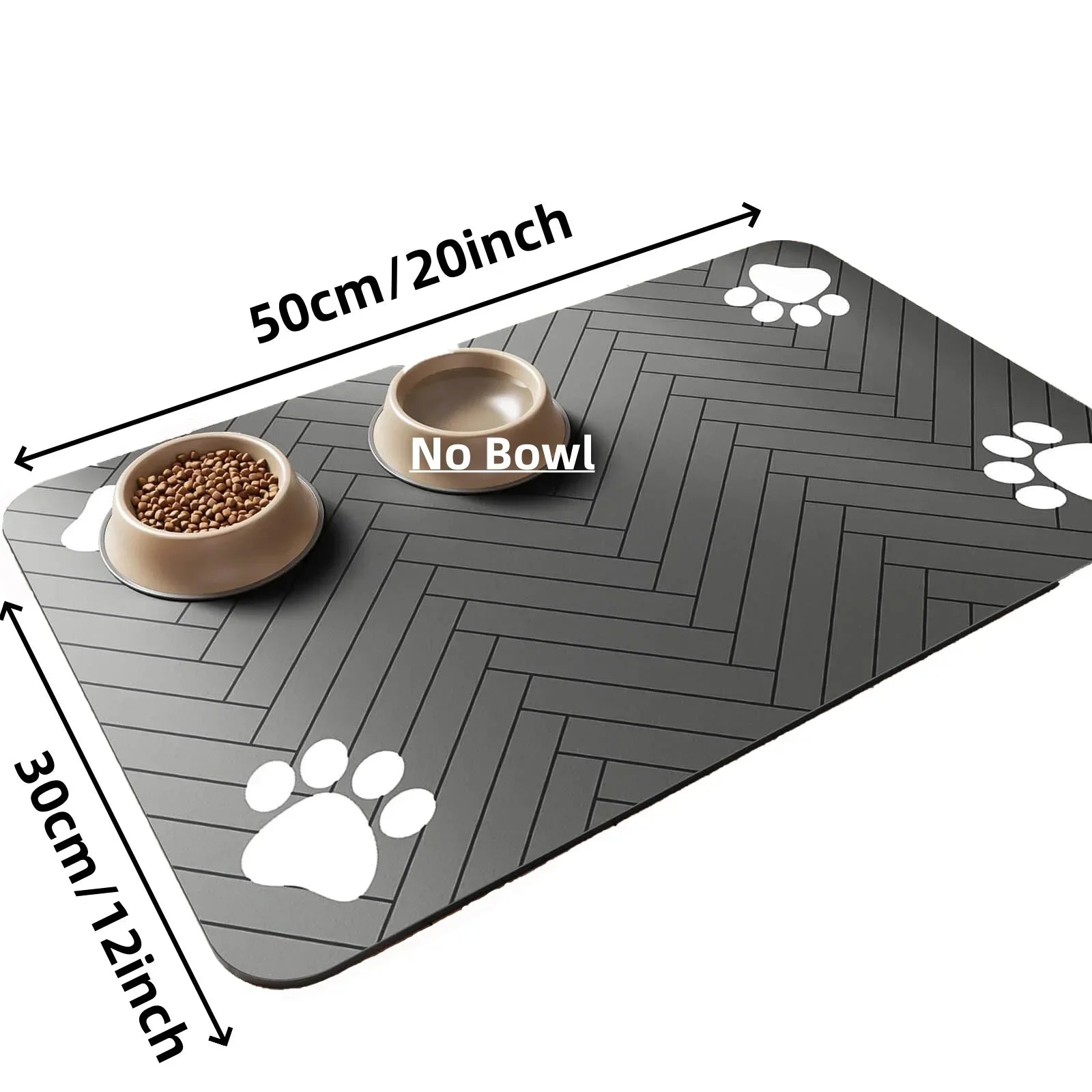 PetElegance Tapis Nourriture Luxe | Tapis absorbant avec dos imperméable pour chiens et chats