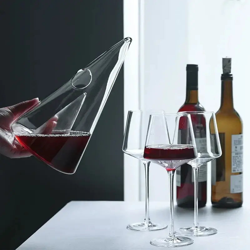 Verre à décanter pyramide | Verseur et séparateur de vin en cascade à action rapide