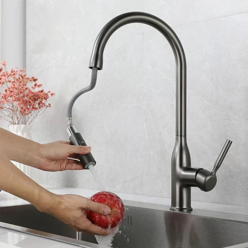 SteelFlow – Robinet de cuisine avec douchette extractible