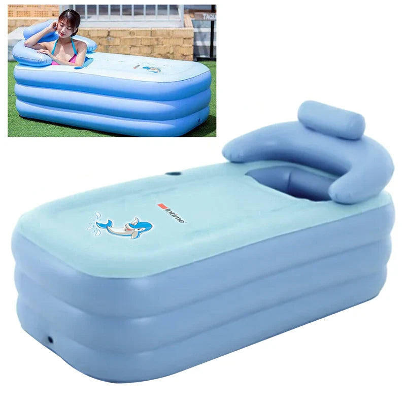 Baignoire Gonflable pour Bébé avec Support Coussin – Piscine Confortable et Sûre pour Bébé